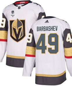 Ivan Barbashev 49 Vegas Golden Knights Stanley Cup 2023 Final Patch Away Breakaway Men Jersey - White - Robokeg