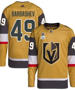 Ivan Barbashev 49 Vegas Golden Knights Stanley Cup 2023 Final Patch Home Breakaway Men Jersey - Gold - Robokeg