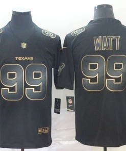 J. J. Watt #99 Houston Texans Nfl Explosion Legendary Gold Black Jersey - Robokeg