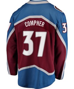 J.T. Compher 37 Colorado Avalanche Stanley Cup 2023 Playoffs Patch Home Breakaway Men Jersey - Burgundy - Robokeg