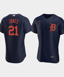 JaCoby Jones 21 Detroit Tigers Navy Alternate Jersey - Robokeg