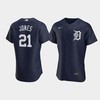 JaCoby Jones 21 Detroit Tigers Team Logo Navy Alternate Jersey - Robokeg