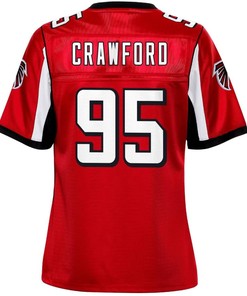 Jack Crawford Atlanta Falcons Nfl Pro Line Womens Team Color Player Jersey - Red - Robokeg