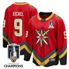 Jack Eichel 9 Vegas Golden Knights 2023 Stanley Cup Champions Patch Reverse Editon Jersey - Red - Robokeg
