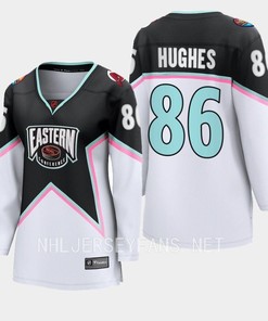 Jack Hughes 86 New Jersey Devils Black 2023 All-Star Eastern Conference Jersey Women - Robokeg
