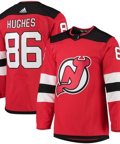 Jack Hughes New Jersey Devils Adidas Home Primegreen Authentic Pro Player Jersey - Red Nhl - Robokeg