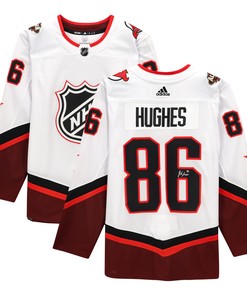 Jack Hughes New Jersey Devils Autographed 2022 Nhl All-star Game Jersey - White - Robokeg