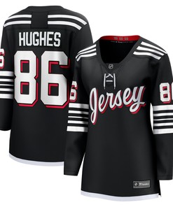Jack Hughes New Jersey Devils Fanatics Branded Womens Alternate Premier Breakaway Player Jersey - Black Nhl - Robokeg