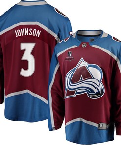 Jack Johnson 3 Colorado Avalanche Stanley Cup 2023 Playoffs Patch Home Breakaway Men Jersey - Burgundy - Robokeg