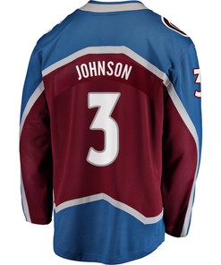 Jack Johnson 3 Colorado Avalanche Stanley Cup 2023 Playoffs Patch Home Breakaway Men Jersey - Burgundy - Robokeg