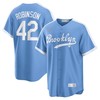Jackie Robinson 42 Brooklyn Dodgers Alternate Cooperstown Collection Player Jersey - Light Blue - Robokeg