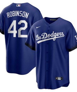 Jackie Robinson 42 Los Angeles Dodgers City Connect Men Jersey - Royal - Robokeg