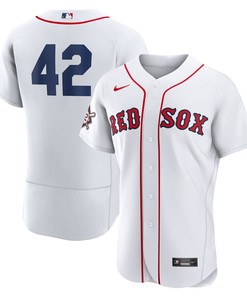 Jackie Robinson Boston Red Sox Authentic Player Jersey - White Mlb - Robokeg