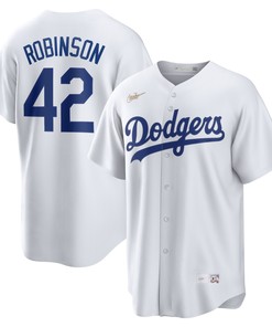 Jackie Robinson Brooklyn Dodgers Home Cooperstown Collection Player Jersey - White Mlb - Robokeg