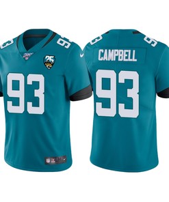 Jacksonville Jaguars 25th Anniversary Calais Campbell Teal Vapor Limited Jersey - Robokeg