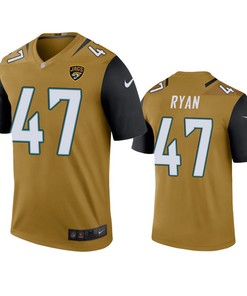 Jacksonville Jaguars #47 Jake Ryan Gold Color Rush Legend Jersey - Men - Robokeg
