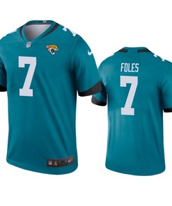 Jacksonville Jaguars #7 Nick Foles Teal Color Rush Legend Jersey - Men - Robokeg