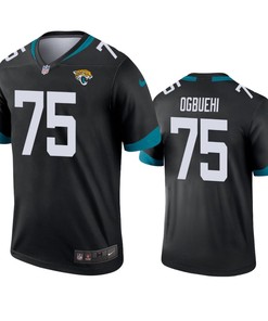 Jacksonville Jaguars #75 Cedric Ogbuehi Black Legend Jersey - Mens - Robokeg
