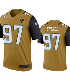 Jacksonville Jaguars Akeem Spence Gold Color Rush Legend Jersey - Robokeg