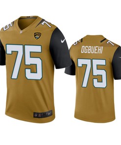 Jacksonville Jaguars Cedric Ogbuehi Bold Gold Color Rush Legend Jersey - Mens - Robokeg