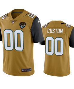 Jacksonville Jaguars Custom Gold Nike Color Rush Limited Jersey - Robokeg