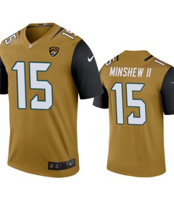 Jacksonville Jaguars Gardner Minshew Gold Color Rush Legend Jersey - Robokeg