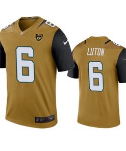 Jacksonville Jaguars Jake Luton Bold Gold Color Rush Legend Jersey - Robokeg