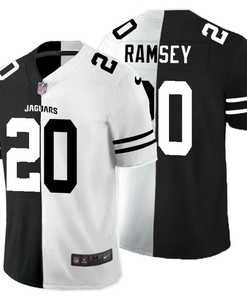 Jacksonville Jaguars Jalen Ramsey #20 Nfl 2020 Black And White Jersey - Robokeg