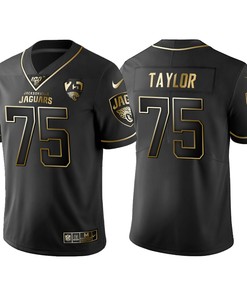 Jacksonville Jaguars Jawaan Taylor 25th Anniversary Black Gold Logo Jersey - Robokeg