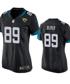 Jacksonville Jaguars Josh Oliver 2019 Nfl Draft Black Game Womens Jersey - Robokeg
