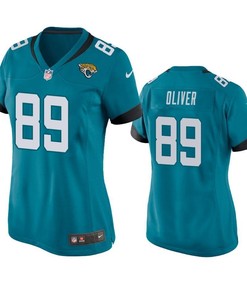 Jacksonville Jaguars Josh Oliver 2019 Nfl Draft Teal Game Womens Jersey - Robokeg