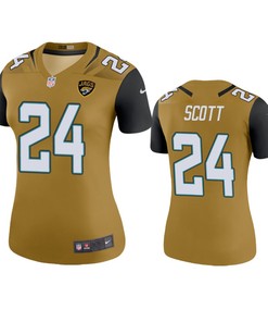 Jacksonville Jaguars Josiah Scott Gold Color Rush Legend Jersey - Robokeg