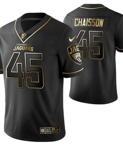 Jacksonville Jaguars Klavon Chaisson 45 2021 Nfl Golden Brandedition Black Jersey Gift For Jaguars Fans - Robokeg