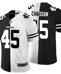 Jacksonville Jaguars Klavon Chaisson #45 Nfl 2020 Black And White Jersey - Robokeg