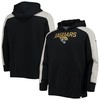 Jacksonville Jaguars Nfl Pro Line By Branded Womens Iconic Color Block Pullover Hoodie - Black/heathered Gray - Robokeg