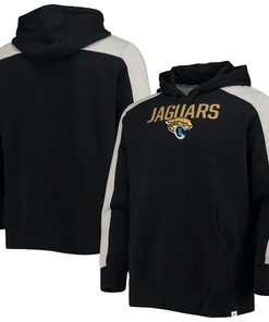 Jacksonville Jaguars Nfl Pro Line By Branded Womens Iconic Color Block Pullover Hoodie - Black/heathered Gray - Robokeg