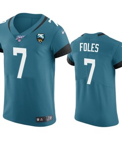Jacksonville Jaguars Nick Foles Teal 25th Season Vapor Elite Jersey - Robokeg