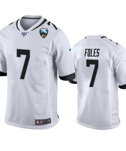 Jacksonville Jaguars Nick Foles White 25th Anniversary Game Jersey - Robokeg
