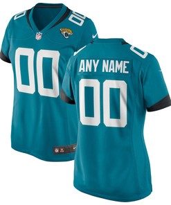 Jacksonville Jaguars Womens Alternate Custom Jersey - Teal Custom Jerseys Nfl - Robokeg