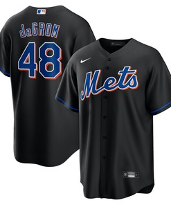 Jacob Degrom New York Mets 2022 Alternate Replica Player Jersey - Black Mlb - Robokeg