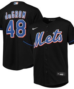 Jacob Degrom New York Mets Alternate Replica Player Jersey - Black Mlb - Robokeg
