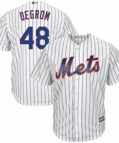 Jacob Degrom New York Mets Big And Tall Official Cool Base Player Jersey - White Royal - Robokeg