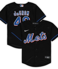 Jacob Degrom New York Mets Preschool Alternate Replica Player Jersey - Black Mlb - Robokeg