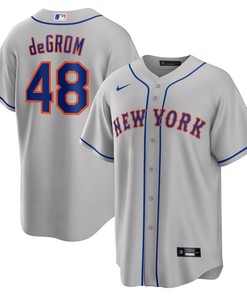 Jacob Degrom New York Mets Road Replica Player Name Jersey Gray Mlb - Robokeg