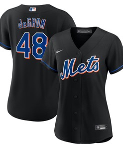 Jacob Degrom New York Mets Womens 2022 Alternate Replica Player Jersey - Black Mlb - Robokeg
