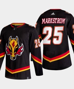 Jacob Markstrom 25 Calgary Flames Alternate Black Jersey 2022-23 - Robokeg