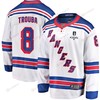 Jacob Trouba 8 New York Rangers Stanley Cup 2023 Playoffs Patch Away Breakaway Men Jersey - White - Robokeg