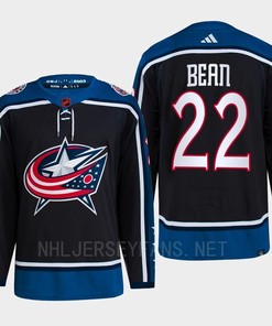 Jake Bean 22 Reverse Retro 2.0 2022 Columbus Blue Jackets Navy Jersey Primegreen - Robokeg