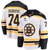 Jake DeBrusk 74 Boston Bruins Stanley Cup 2023 Playoffs Patch Away Breakaway Men Jersey - White - Robokeg
