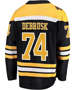 Jake DeBrusk 74 Boston Bruins Stanley Cup 2023 Playoffs Patch Home Breakaway Men Jersey - Black - Robokeg
